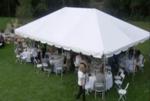 20'Wx30'Lx12'H white frame tent canopy